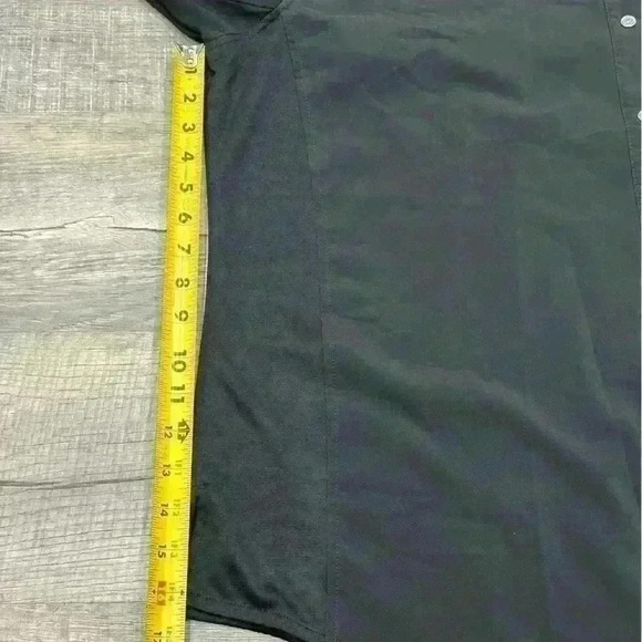 Mojo Fishing Shirt Men Size XXL Black Long Sleeve Buttoned Vented Rip-Stop - EUC - Picture 8 of 13